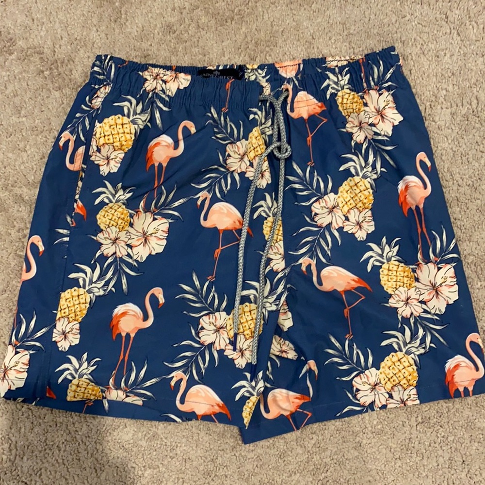 Medium Blue Rainforest Swim Trunks